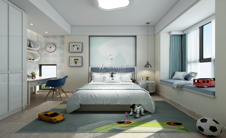 观湖园183平方米北欧风格复式户型卧室装修效果图