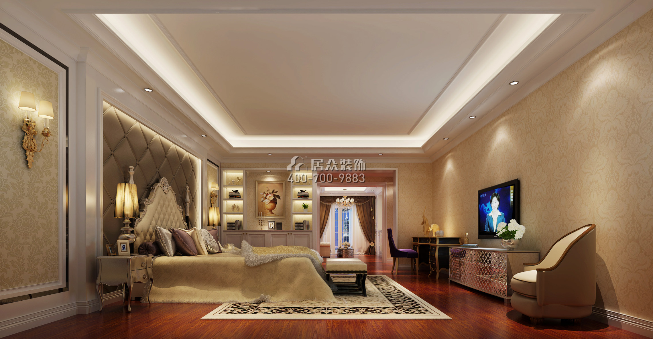 容桂碧桂園580平方米歐式風格復式戶型臥室裝修效果圖