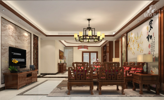 280平方新中式家装设计风格，秀丽颜值和功能性的完美组合！