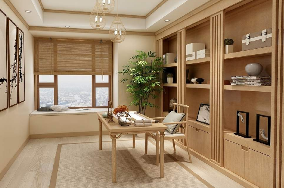 100㎡三房两厅日式书房装修风格带给您不一样的住房体验 (图5)